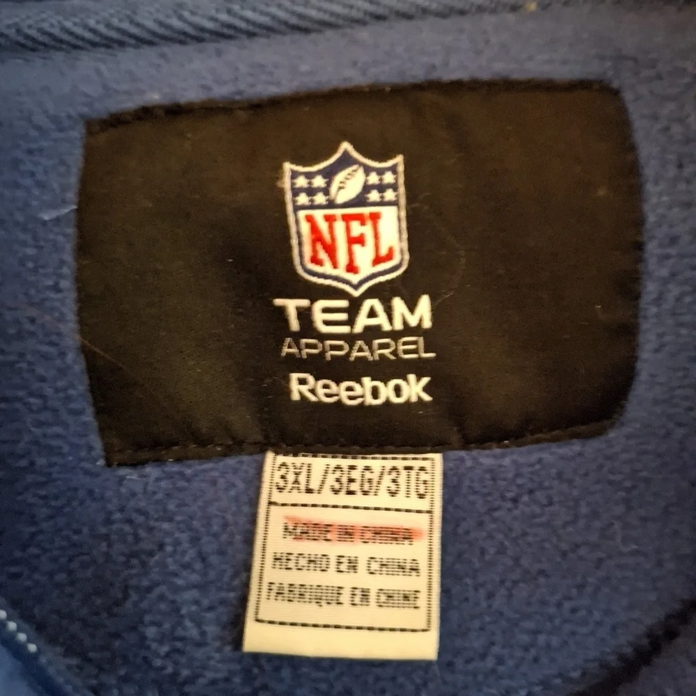 Reebok NFL Team Apparel Colts Blue and Gray Men's Jacket